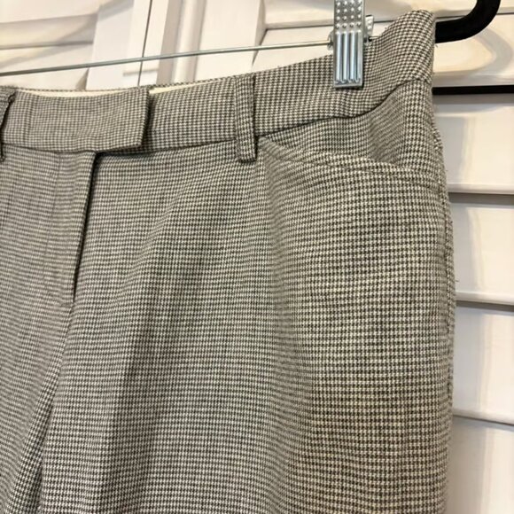 J. Crew Gray and White Houndstooth Print Wool Blend Dress Pants Size 4 - Picture 4 of 7